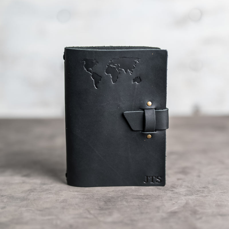 Refillable Leather Adventure Journal with Buckle Closure | Personalized Travel Gift | Travel Notebook | Leather Journal