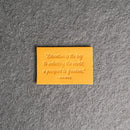 Education is the key | Leather Patch with Hook and Optional Loop Fastener