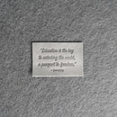 Education is the key | Leather Patch with Hook and Optional Loop Fastener