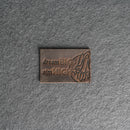 Dream Big Aim High Leather Patch with Optional Hook and Loop Fastener |