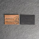 Dream Big Aim High Leather Patch with Optional Hook and Loop Fastener |