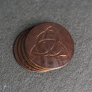 Celtic Knot Symbol Leather Coasters - Individual or Set of 4