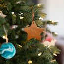 All is Bright Star Shape Leather Christmas Ornament | Stocking Tags