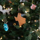 Merry Christmas Texas Shape Leather Christmas Ornament | Stocking Tags