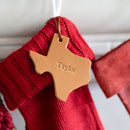 Personalized Leather Christmas Ornament - Texas Shape | Stocking Tags