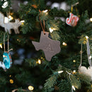 Personalized Leather Christmas Ornament - Texas Shape | Stocking Tags