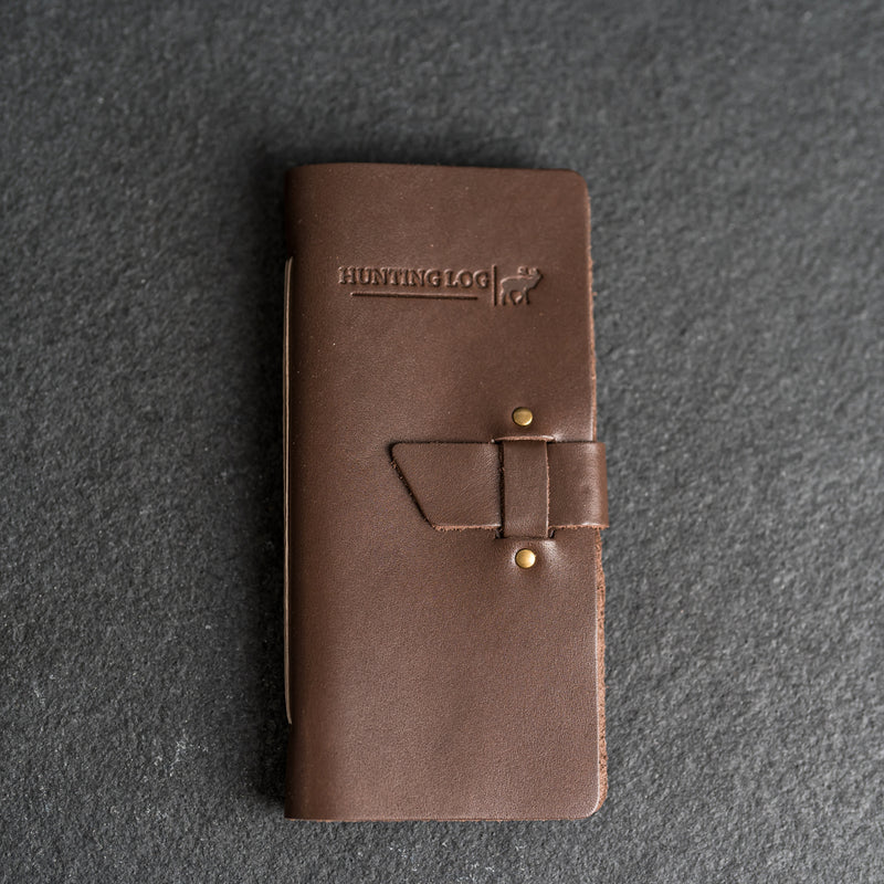 Hunting Log with Buckle Closure - Leather Hunting Journal