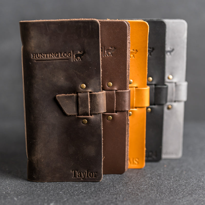 Hunting Log with Buckle Closure - Leather Hunting Journal