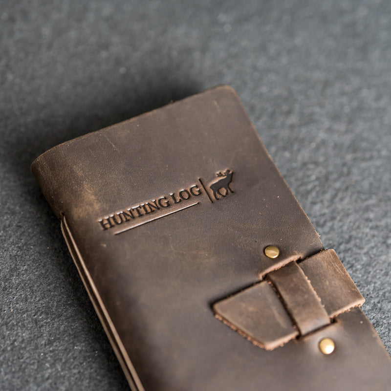 Hunting Log with Buckle Closure - Leather Hunting Journal