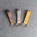 Limited Edition Green Leather Loop Keychain - Personalized Premium Leather Keychain