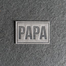 PAPA Stamp Leather Patches with Optional Hook and Loop Fastener
