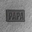 PAPA Stamp Leather Patches with Optional Hook and Loop Fastener