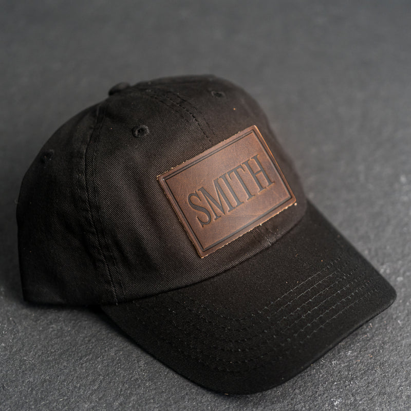 Personalized Leather Patch Unstructured Style Hat