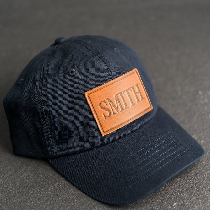 Personalized Leather Patch Unstructured Style Hat