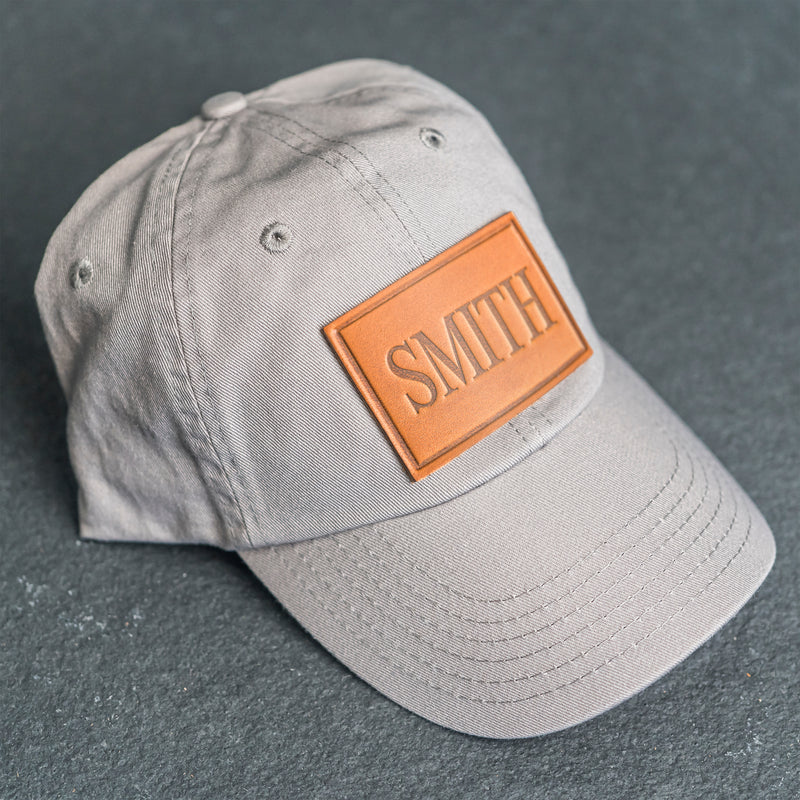 Personalized Leather Patch Unstructured Style Hat