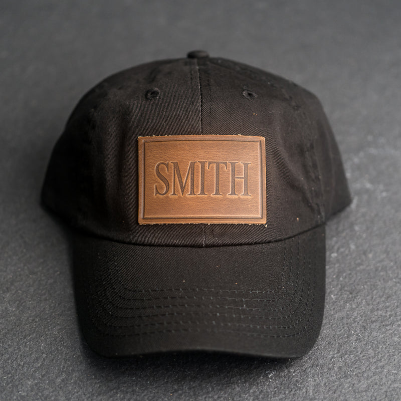 Personalized Leather Patch Unstructured Style Hat