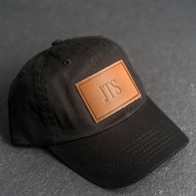 Personalized Leather Patch Unstructured Style Hat