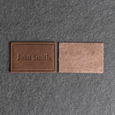 Custom Leather Patches with Optional Hook Fastener - Personalized with Logo, Text, or Initials - Blank Leather Patches