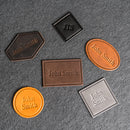 Custom Leather Patches with Optional Hook Fastener - Personalized with Logo, Text, or Initials - Blank Leather Patches