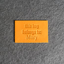 This bag belongs to Personalized Leather Patch with Hook and Optional Loop Fastener