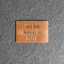 This bag belongs to Personalized Leather Patch with Hook and Optional Loop Fastener