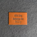 This bag belongs to Personalized Leather Patch with Hook and Optional Loop Fastener