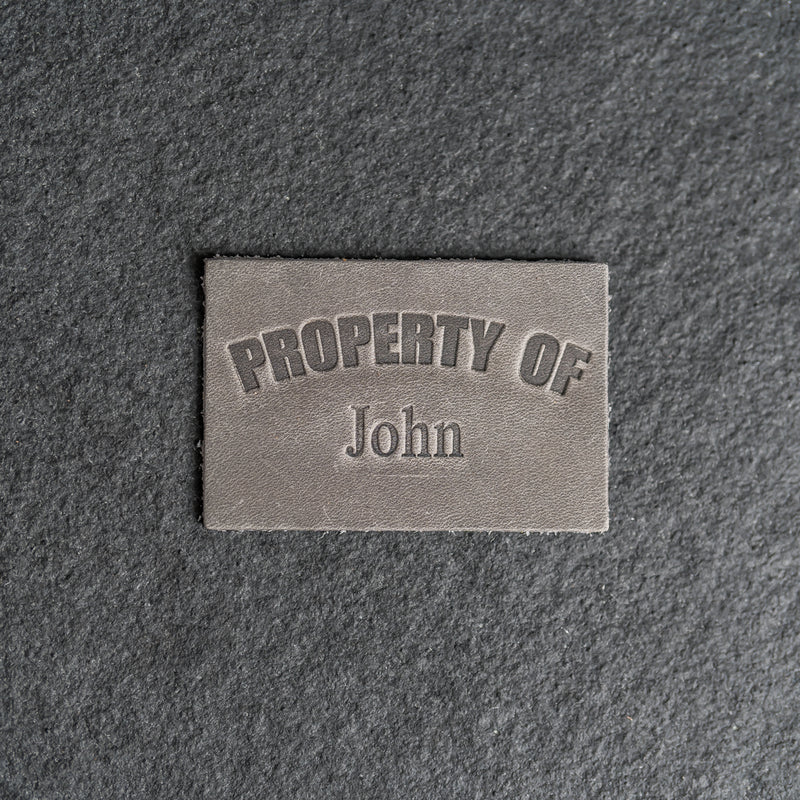 Property of Personalized Leather Patch with Velcro Back | Back to School