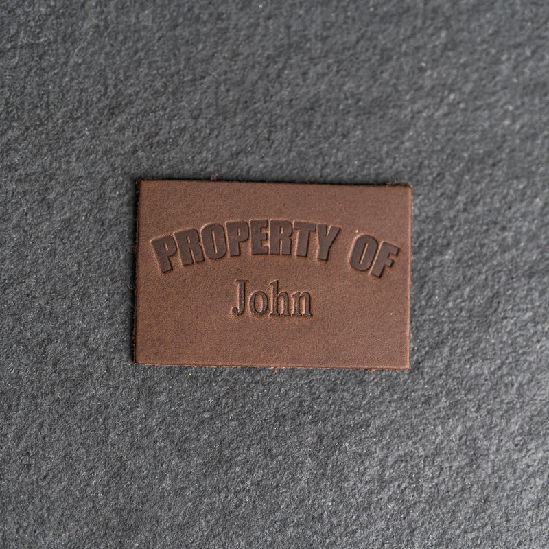 Property of Personalized Leather Patch with Velcro Back | Back to School