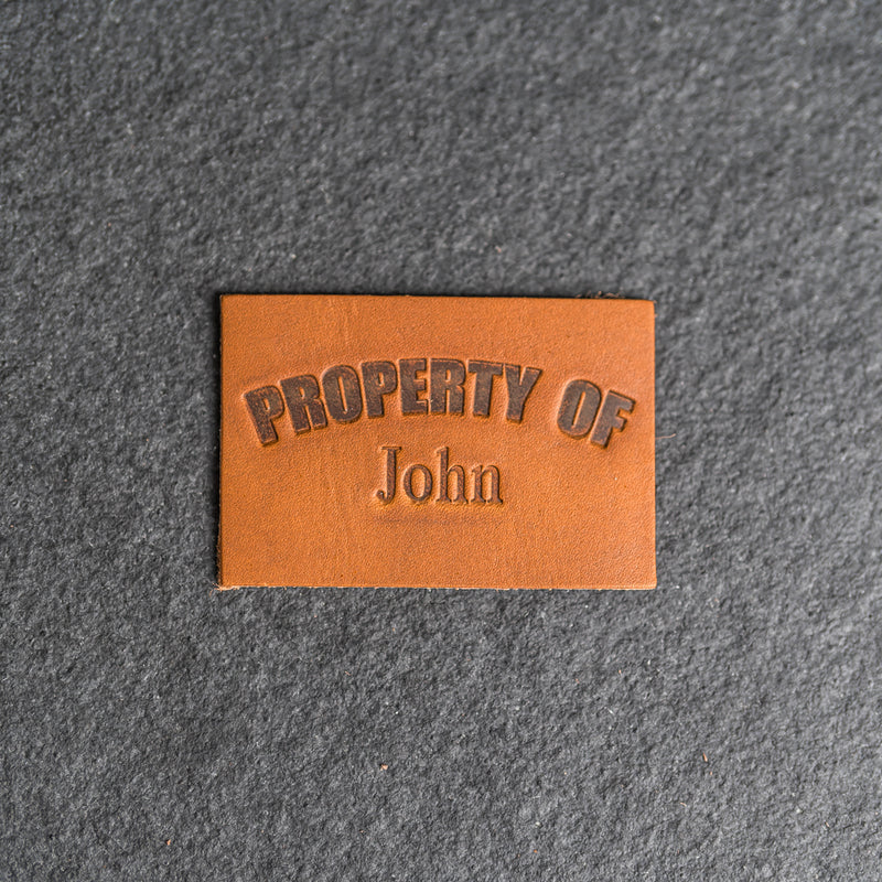 Property of Personalized Leather Patch with Velcro Back | Back to School