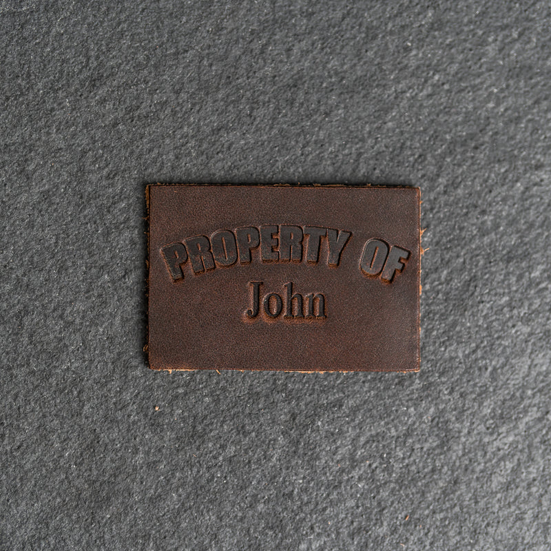 Property of Personalized Leather Patch with Velcro Back | Back to School