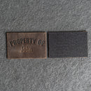 Property of Personalized Leather Patch with Hook and Optional  Loop Fastener