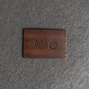 Personalized Leather Patch with Hook and Optional Loop Fastener | Personalized with Name and Symbol