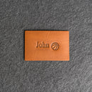 Personalized Leather Patch with Hook and Optional Loop Fastener | Personalized with Name and Symbol
