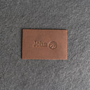 Personalized Leather Patch with Hook and Optional Loop Fastener | Personalized with Name and Symbol