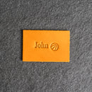 Personalized Leather Patch with Hook and Optional Loop Fastener | Personalized with Name and Symbol