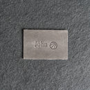 Personalized Leather Patch with Hook and Optional Loop Fastener | Personalized with Name and Symbol