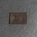 Personalized Leather Patch with Hook and Optional Loop Fastener | Personalized with Name and Symbol