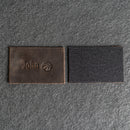 Personalized Leather Patch with Hook and Optional Loop Fastener | Personalized with Name and Symbol