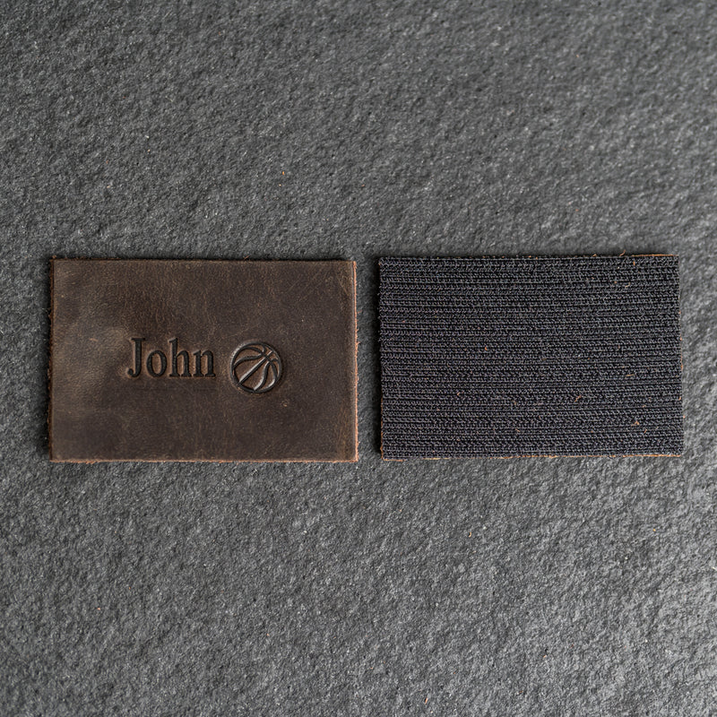 Personalized Leather Patch with Velcro Back | Personalized with Name and Symbol | Back to School