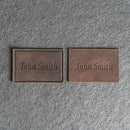 Custom Leather Patches with Optional Hook Fastener - Personalized with Logo, Text, or Initials - Blank Leather Patches