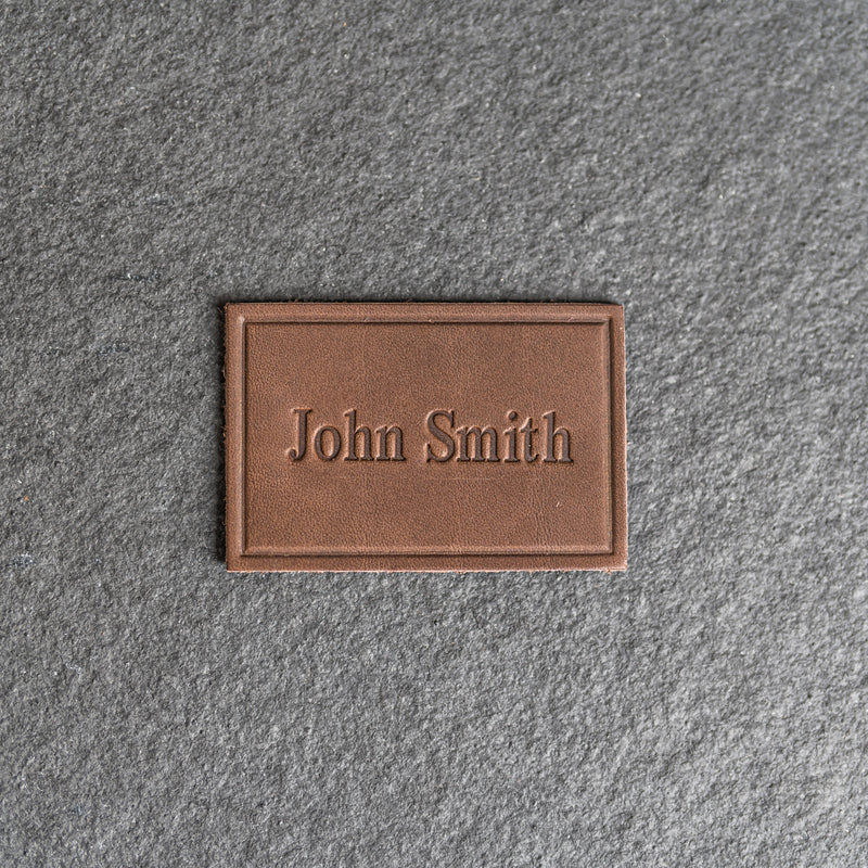 Personalized Leather Patches with Optional Hook Side Fastener - Blank Patches or Personalized with Logo, Image, or Text