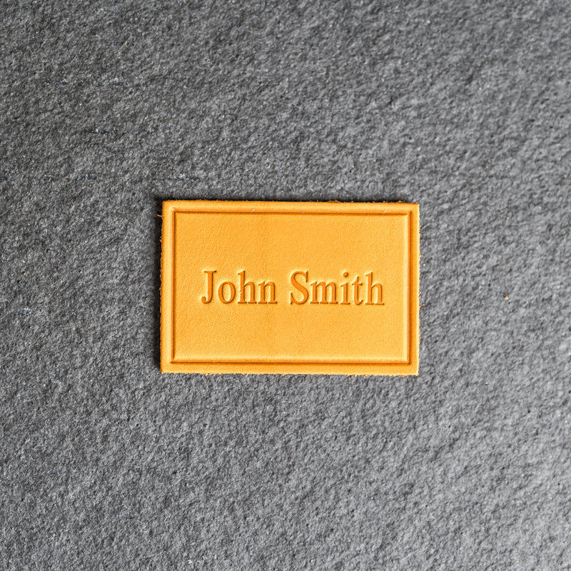 Personalized Leather Patches with Optional Hook Side Fastener - Blank Patches or Personalized with Logo, Image, or Text