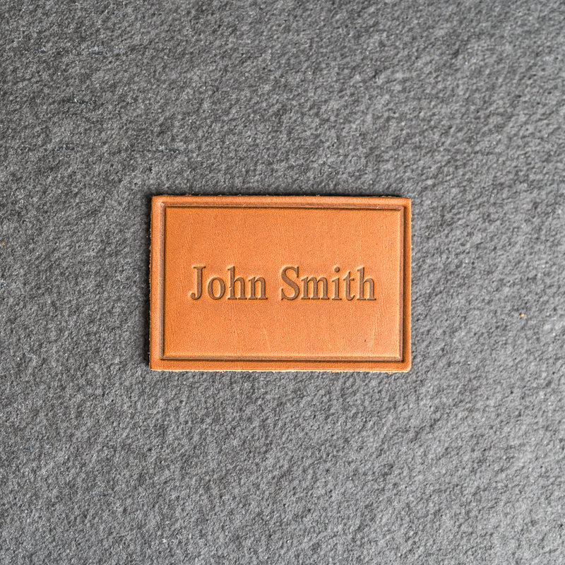 Personalized Leather Patches with Optional Hook Side Fastener - Blank Patches or Personalized with Logo, Image, or Text