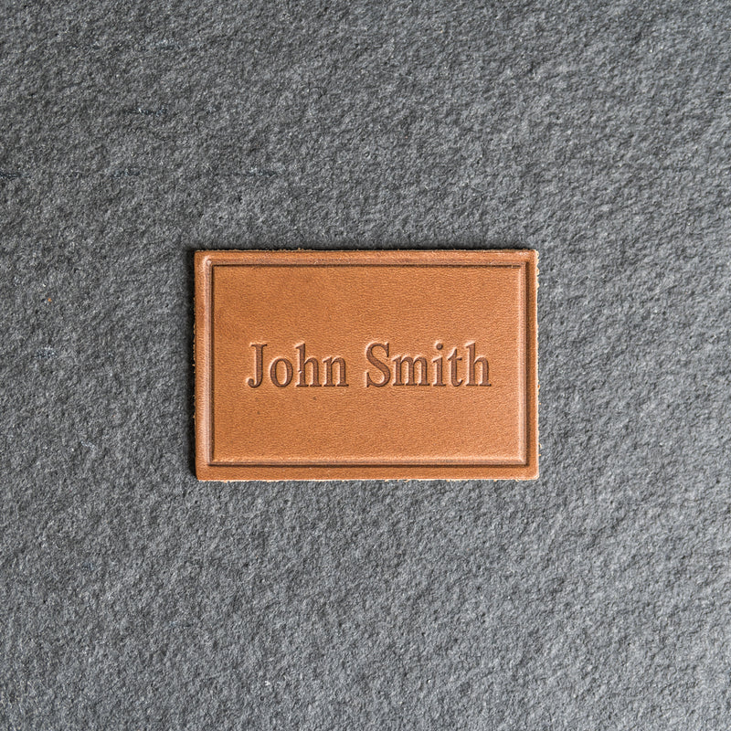 Personalized Leather Patches with Optional Hook Side Fastener - Blank Patches or Personalized with Logo, Image, or Text