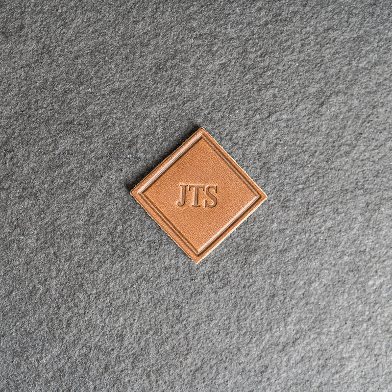 Custom Leather Patches with Optional Hook Side Fastener - Personalized with Logo, Text, or Initials - Blank Leather Patches