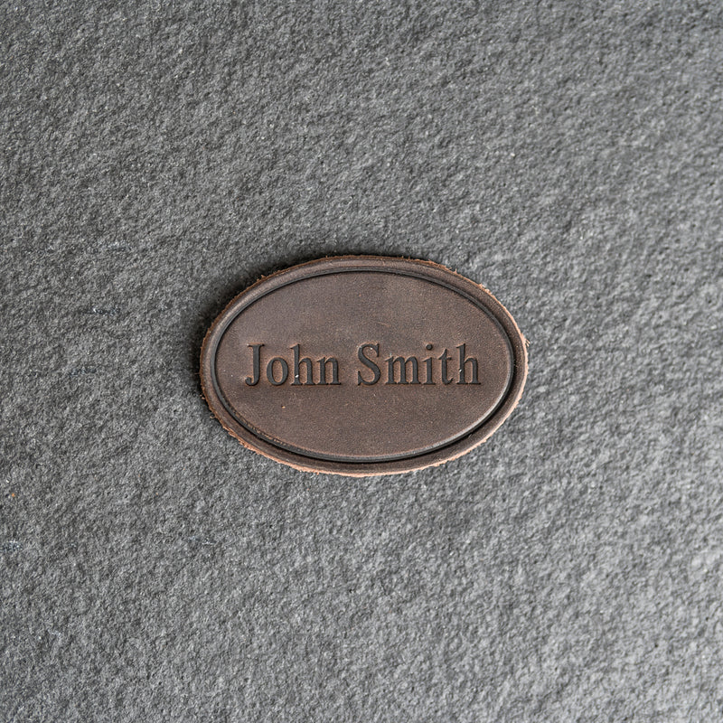 Custom Leather Patches with Optional Hook Side Fastener - Personalized with Logo, Text, or Initials - Blank Leather Patches