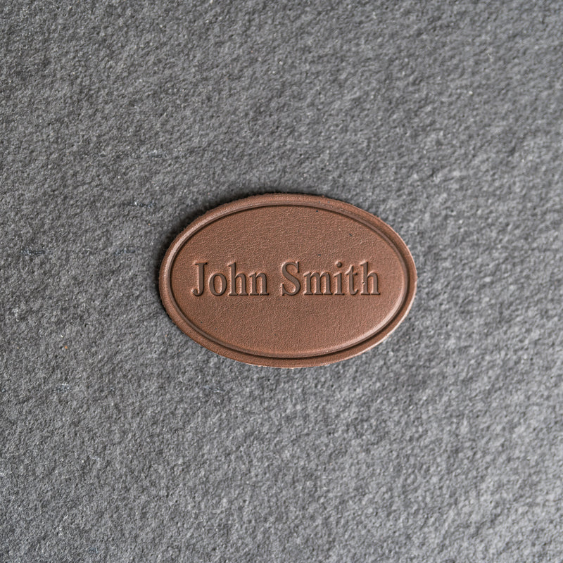 Custom Leather Patches with Optional Hook Side Fastener - Personalized with Logo, Text, or Initials - Blank Leather Patches