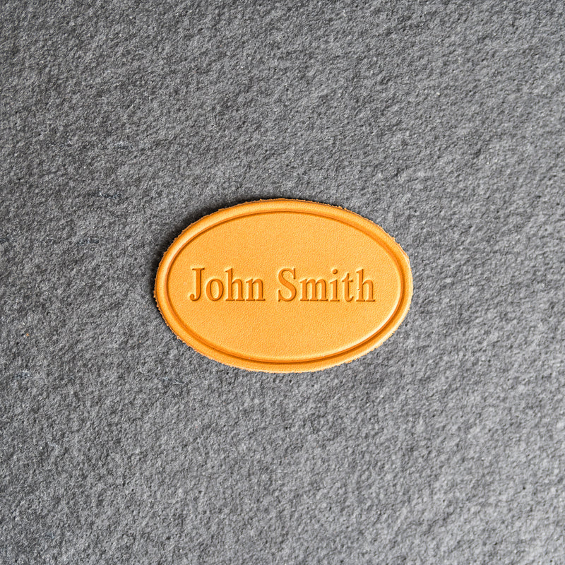 Custom Leather Patches with Optional Hook Side Fastener - Personalized with Logo, Text, or Initials - Blank Leather Patches