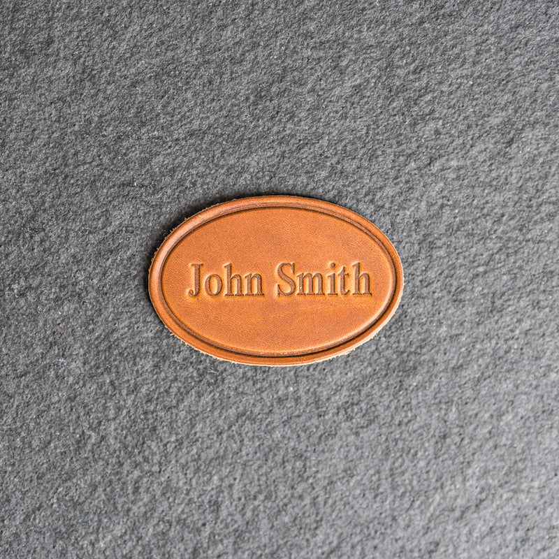 Personalized Leather Patches with Optional Hook Side Fastener - Blank Patches or Personalized with Logo, Image, or Text