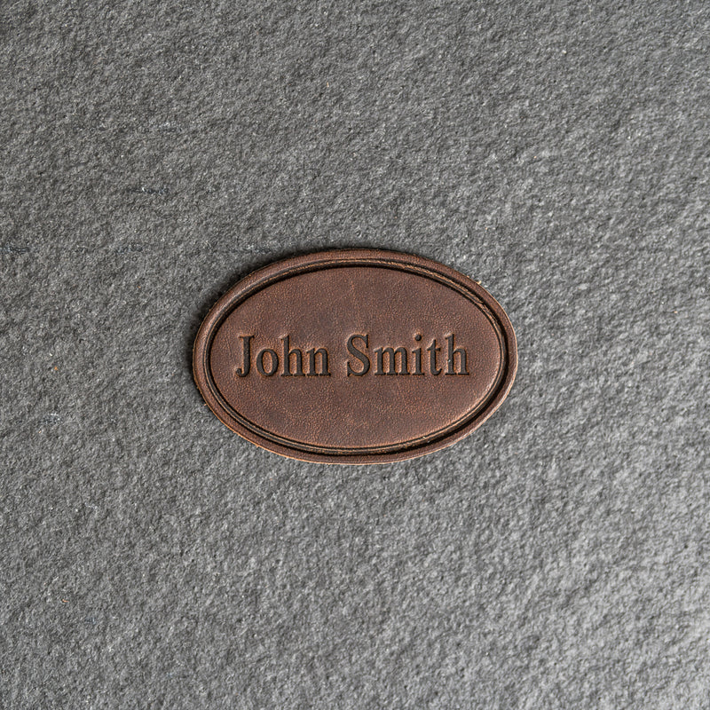 Personalized Leather Patches with Optional Hook Side Fastener - Blank Patches or Personalized with Logo, Image, or Text